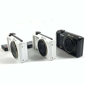 CASIO EXILIM EX-ZR200×2 / EX-ZR310 カシオ コンパクトデジタルカメラ まとめ売り３点セット バッテリー×2(ZR200×2)付き●現状品
