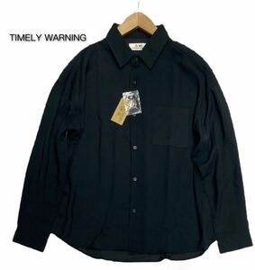 TIMELY WARNING★タイムリーワーニング★（M）オーバーサイズ ドレス シャツ/黒 未使用