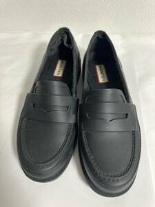 5472 ハンター　レインシューズ　レディース HUNTER　ORIGINAL PENNY LOAFER　WFF1006RMA ブラック　UK4 23cm スリッポン