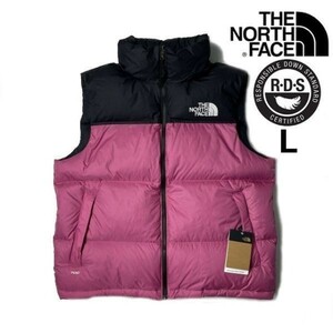 1円～!売切!【正規新品】THE NORTH FACE 1996 RETRO NUPTSE VEST ダウンベスト ヌプシ US限定 RDS 700フィル 防寒(L)ピンク 黒 190122-110