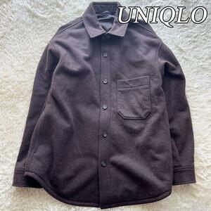 UNIQLO ユニクロ オーバーシャツジャケット コート アウター L ブラウン