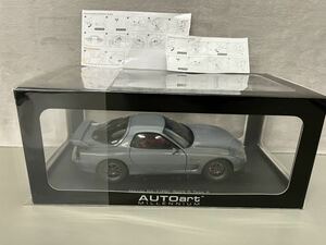 D0544◆【ミニカー】AUTOart オートアート MILLENNIUM 1/18 Mazda RX-7FD Spirit R TypeA グレーメタリック 現状渡し◆