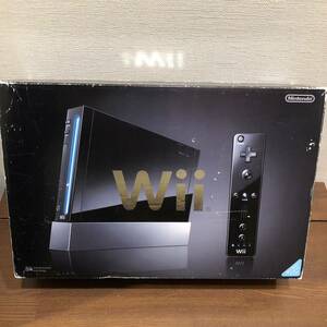 中古品　Nintendo Wii RVL-S-KJ ブラック　外箱・取説付　良品