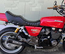 ☆☆ KAWASAKI カワサキ zephyr ゼファー400 ゼファー400χ カイ KERKER カーカー スチール 割カラー付属 メガホンマフラー ブラック ☆☆_画像8