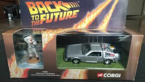 CORGI 1/36 バック・トゥ・ザ・フューチャー デロリアン(ドク フィギュア付) CGCC05503・CORGI BACK TO THE FUTURE TIME MACHINE DELOREAN