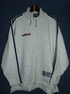 デッドストック!adidas/アディダスハイネックスウェットシャツ*size M-L*OLDヴィンテージ*デサント商品*80's90's