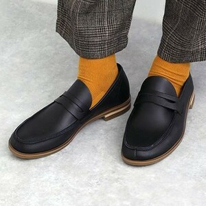  женский натуральная кожа Loafer LL размер 24.0cm ~ 24.5cm черный casual бизнес сделано в Японии легкий soft кожа немного меньше GK046