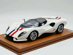 1/18 ピーコ Peako : デトマソ De Tomaso P72 : Lemans Classic Model Gloss White with stripe: (83803) : no.BBR・MR 