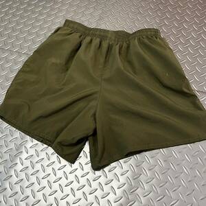 米軍放出品 沖縄　実物 USMC MARINE トレーニングパンツ ショートパンツ ランニング　OD MEDIUM (INV TU65）