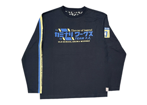 カミナリ　ロングTシャツ　BLACK　Sサイズ　ちょっと難あり　KMLT-125