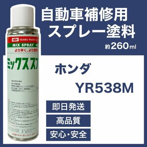 ホンダYR538M スプレー車用塗料 約260ml アコードワゴン 脱脂剤付き 補修 タッチアップ YR538M