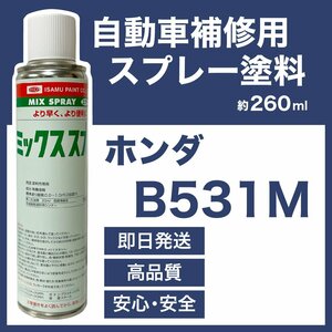 ホンダB531M スプレー車用塗料 約260ml エディックス 脱脂剤付き 補修 タッチアップ B531M