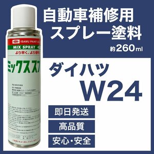 ダイハツW24 スプレー塗料 約260ml パールホワイトIII ムーヴ 上塗り色下塗り色2本セット ムーヴ 脱脂剤付き カラーコード W24