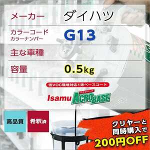 ダイハツG13 車用塗料 希釈済 G13