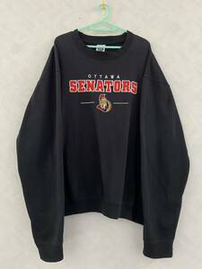 NHL OTTAWA SENATORS スウェット サイズXL オタワ・セネターズ カナダ アイスホッケー ナショナルホッケーリーグ ヴィンテージ 90s 古着