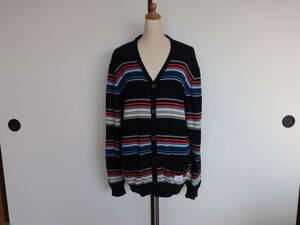 ★格安 人気 CRIMIE カーディガン OD SARAPE KNIT CARDIGAN 黒 マルチカラー L クライミー ルード ロック ブランド