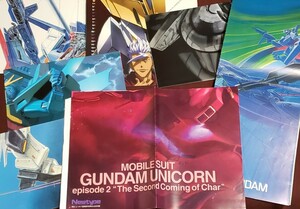 7 sheets Gundam poster Newtype set new Unicorn SEED ZZ double X