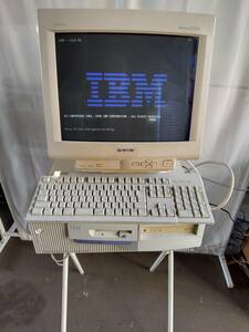 YS2997★IBM PC 300PL　PC本体・SONY　Multiscan17GS2 モニター・キーボード　セット　デスクトップパソコン　中古品