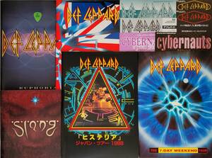 DEF LEPPARD pick брошюра 5 шт. 1988 92 93 96 99 рекламная листовка диф Leopard JAPAN TOUR PROGRAM Япония ... день HYSTERIA ADRENALIZE SLANG PICK