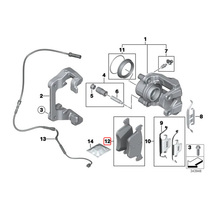 BOSCH製 BMW F30 F31 F34 320d 320i 328i 330i 330e フロント ブレーキパッド 左右 34106799801 34106859181 34114073936 34116854126_画像2