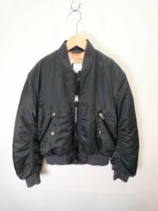 アクネ　Acne studios MA-1タイプ　ショートブルゾン【L's(34)/13万円/ダーク灰色/Sランク】d3FE