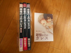 完結　全巻　小冊子あり　藤谷陽子　鍵盤の上のカレス　全３巻　落札後即日発送可能該当商品!