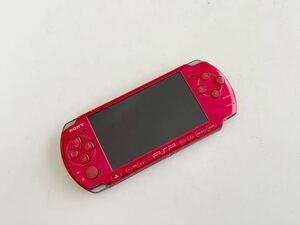 【ジャンク】SONY ソニー PSP 本体 PSP-3000 レッド本体のみ　電池パックとカバー無し通電のみ確認　その他未確認　現状渡し