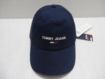 新品★トミージーンズ【 TOMMY JEANS】レディース★野球帽★キャップ★ネイビー★オーガニックコットン★特価品★送料込★T-39_画像1