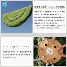 未使用訳あり　フランネル調　こたつ布団２点セット　掛け布団　敷布団　円形　205cm　シルバー_画像5