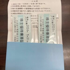 【大黒屋】京浜急行電鉄　株主優待乗車券15枚　有効期限2024年5月31日まで