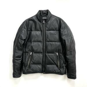 KAKADOYA レザーダウンジャケット L ブラック K'S LEATHER カドヤ ライダース 黒