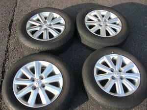 165/70R14　１９年製　中古トヨタ純正アルミホイール付4本セット 14×5J PCD100×4H ET40　ヤマト宅急便着払い　手渡しOK