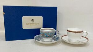 B3K304◆新古品◆ ウェッジウッド WEDGWOOD フロレンティーン FLORENTINE ターコイズ コロラド COLORADO カップ＆ソーサー 計2客セット