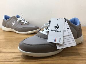 D3K013◆新古品◆ ルコックスポルティフ le coq sportif ラ セギュール3 ワイド 消臭 軽量 合成繊維 グレー スニーカー 24.5cm QL3VJC07GY