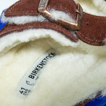 新品/26.5cm BIRKENSTOCK ARIZONA ビルケンシュトック アリゾナ ファー サンダル ボア レギュラーフィット 赤　もふもふ　ルームサンダル_画像6