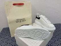 ALEXANDER MCQUEEN アレキサンダー・マックイーン シューズ スニーカー ホワイト/ブラック 100% カーフレザー 中古 24.5cm_画像7