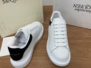 ALEXANDER MCQUEEN アレキサンダー・マックイーン シューズ スニーカー ホワイト/ブラック 100% カーフレザー 中古 25.5cm GZ6