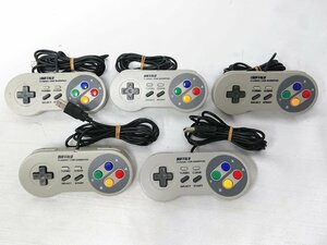 ジャンク 動作未確認　BUFFALO 8ボタン USB ゲームパッド コントローラー (スーパーファミコン SFC デザイン) BSGP815GY　5個 セット　B2