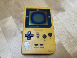 23-0222A ジャンク Nintendo 任天堂 ゲームボーイポケット 黄色　本体 GAMEBOY POCKET MGB-001 1円