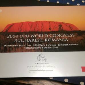 オ―ストラリア、2004年 第23回 UPU 会議 贈呈帳、 切手額面約80豪州ドル、未使用ヒンジ無し、美品の画像1
