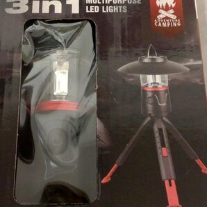 3in1 ランタン LED キャンプランタン 地震緊急SOS 防災用 3脚付き