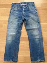 70s Levis リーバイス 501 66前期 66シングル デニムパンツ ジーンズ ボタン裏刻印6 W33L31.4(実寸)_画像1