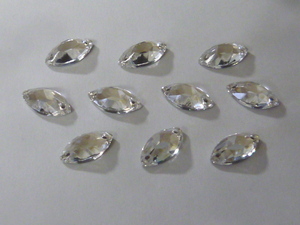 ◎SWAROVSKI　ELEMENTS　3222/2　12×6㎜　Crystal Silver　10個セット!!　スワロフスキー