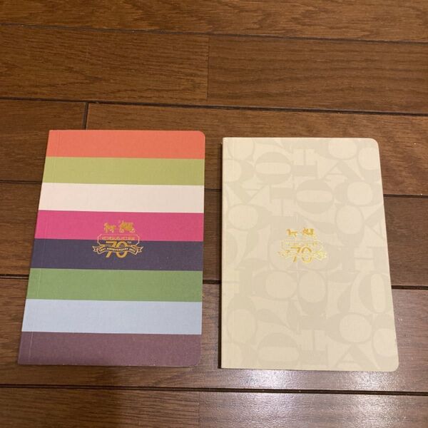 ★コーチ★coach★ノート メモ帳 2011 70th ノベルティ?2冊 セット 新品 未使用 無地 罫線あり B5?