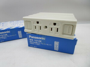 ★岩1493 Panasonic パナソニック WK 1512k 接地15A露出ダブルコンセント ト(仮設用)(フル端子) 5個入x2箱 10個 コンセント 