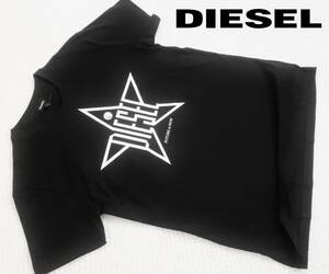 新品★ディーゼル DIESEL★ブラック Tシャツ★ホワイト ロゴプリント★ポジティブ メッセージ 黒 白 XL★120