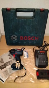 新品 BOSCH 18V インパクトドライバ おまけあり GDR18V-ECH ボッシュ 充電器＆バッテリー＆ケースセット タイヤ交換