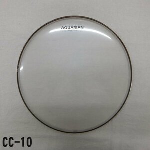 新品 アクエリアン ドラムヘッド(クリアヘッド)（AQUARIAN）タムタム用CC-10 10インチサイズ(マーチングドラムの小太鼓などにも)（17576）