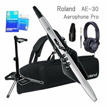 新品【電池6本付き】Roland ローランド Aerophone エアロフォン AE-30 スタンド/ヘッドフォン/マウスピース/ガイドブック付き_画像1