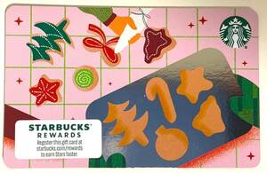 北米スタバカード2023ホリデー限定 クッキーデコレーション クリスマス アメリカ海外USA紙製スターバックスカード